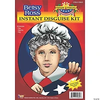 Heroes in History: Betsy Ross Costume Wig, Hat & Flag