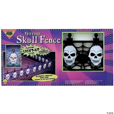 Gothic Skull Light-Up Fence