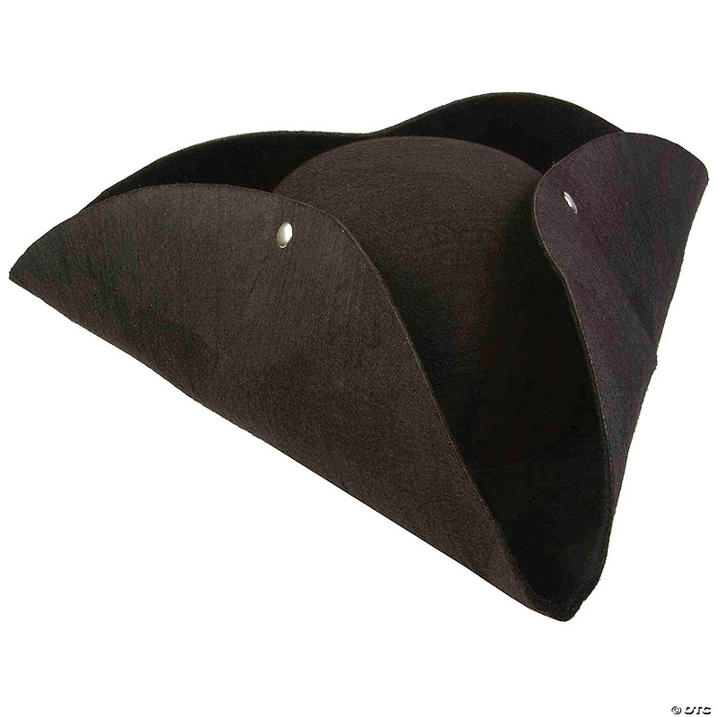 Adults Deluxe Black Felt Pirate Hat