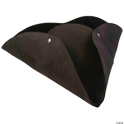 Adults Deluxe Black Felt Pirate Hat