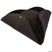Adults Deluxe Black Felt Pirate Hat