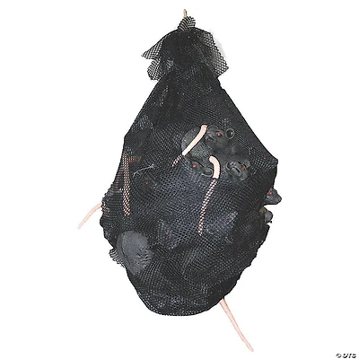 Hanging Bag of Rats Halloween Decoration