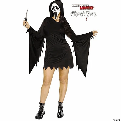 Adults Ghost Face® Sassy Plus Size Dress Costume