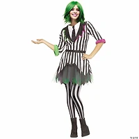 Adults Ghostly Gal Black & White Dress Costume