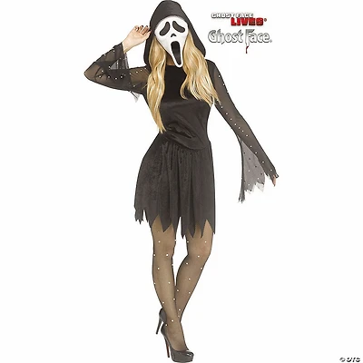 Adults Ghost Face® Pearl Velour Dress Costume