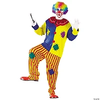 Adults Multicolor Big Top Clown Costume - Plus Size