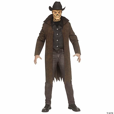 Adults Skeleton Ghoul Cowboy Costume - One Size