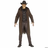 Adults Skeleton Ghoul Cowboy Costume - One Size