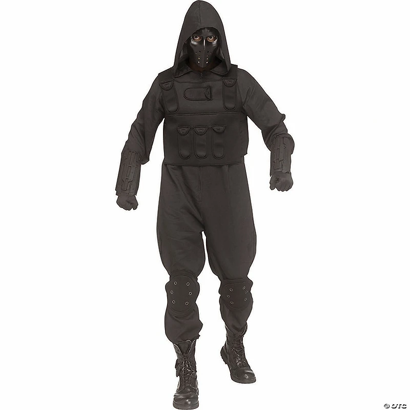 Adults Warcore Fighter Hooded Jumpsuit Costume - One Size