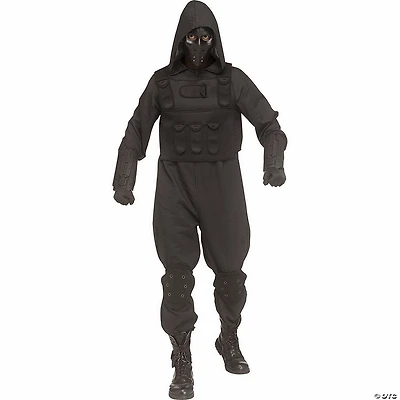 Adults Warcore Fighter Hooded Jumpsuit Costume - One Size