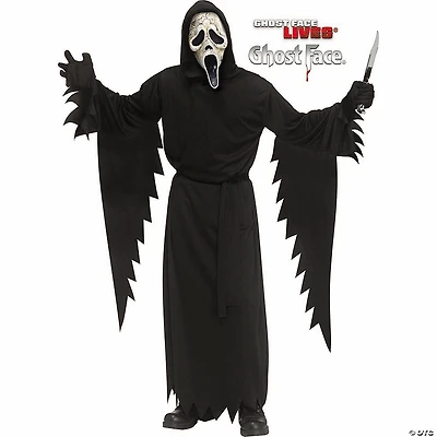 Kids Scream IV™ Ghost Face® Black Robe with Aged Mask Costume