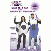 Adults Soccer Ball & Cleat Couples Costume - One Size