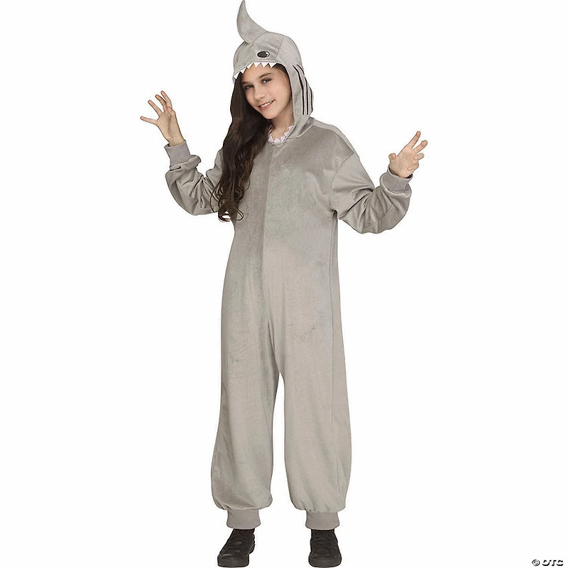 Kids E-Z Shark Hooded Jumpsuit Costume