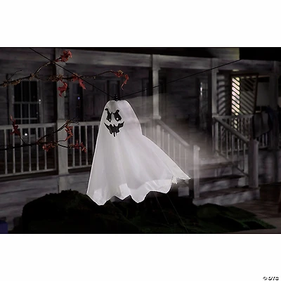 28" Animated Sound-Activated Flying Ghost Halloween Decoration