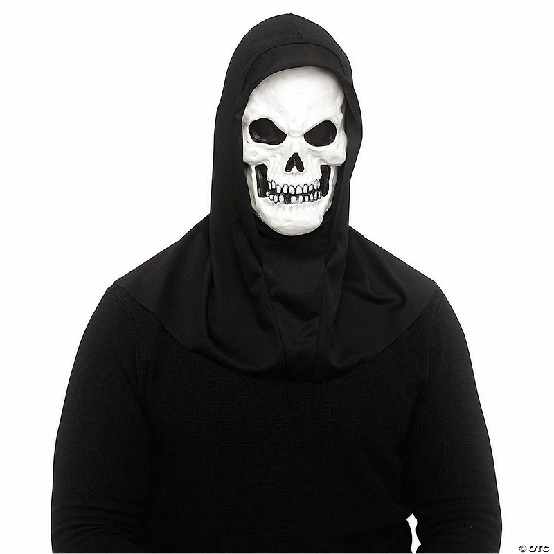 Adults Glow-in-the-Dark Skull Mask with Shroud