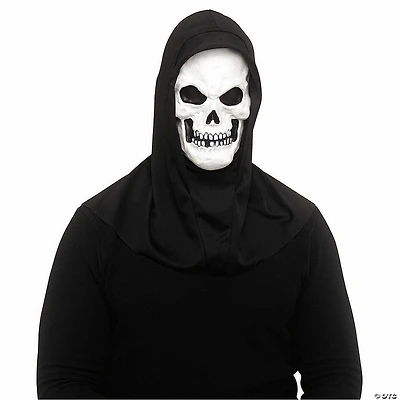 Adults Glow-in-the-Dark Skull Mask with Shroud