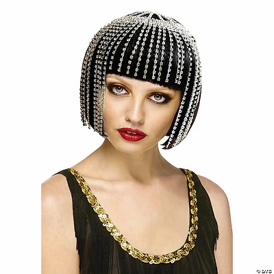 Adults Bling Wig with Rhinestone Details