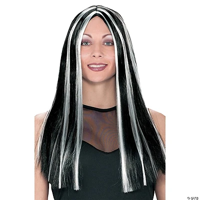 Adults Black & White Vampiress Wig