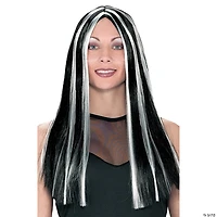 Adults Black & White Vampiress Wig