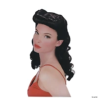 Women's Black Wavy Long Wig