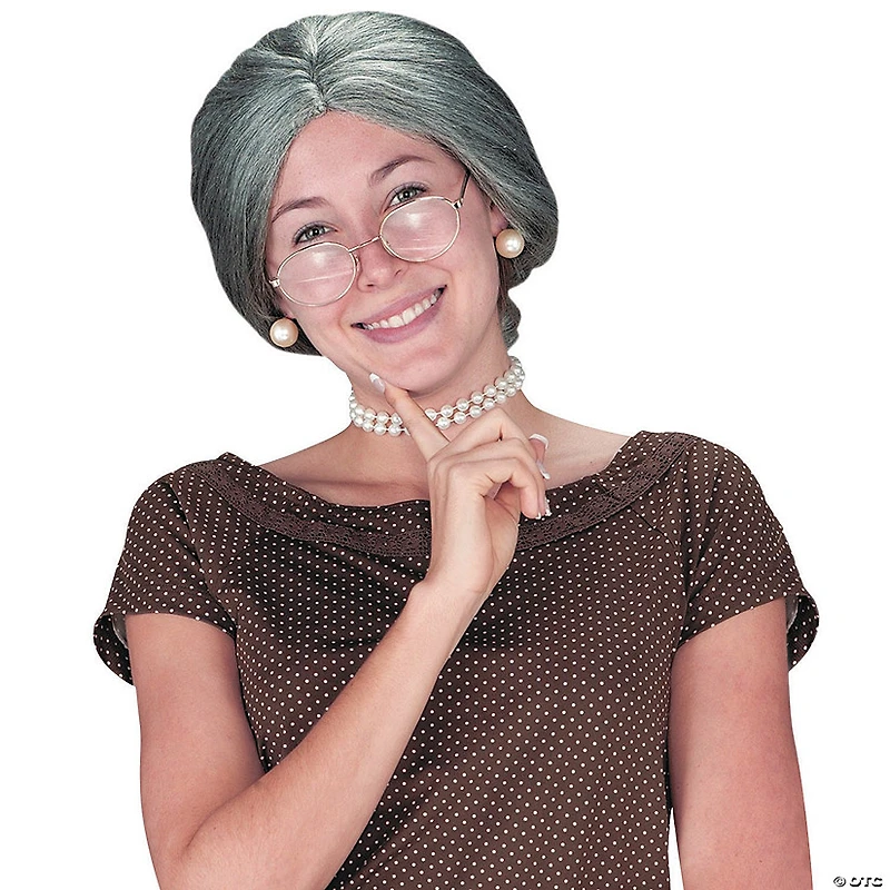 Granny Wig for Women - Grey