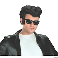 Adults Black 50s Greaser Wig