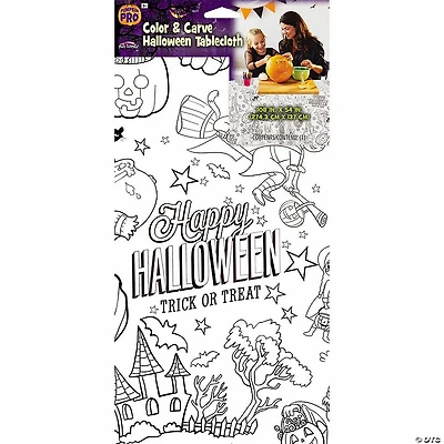 Halloween Color & Carve Tablecloth