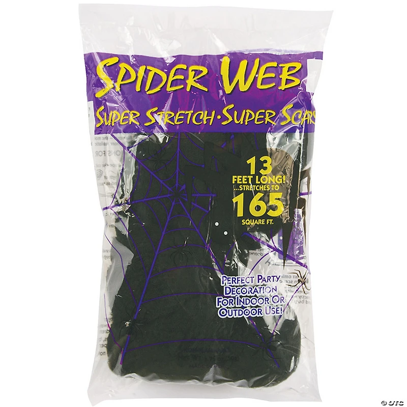13' Black Spider Web Decoration