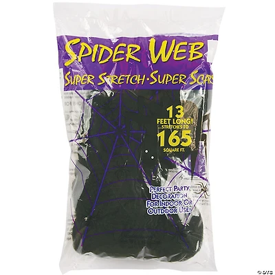 13' Black Spider Web Decoration