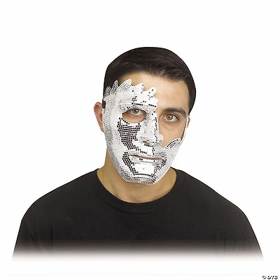 Adults Halloween Mirror Pieces Cracked Half Mask