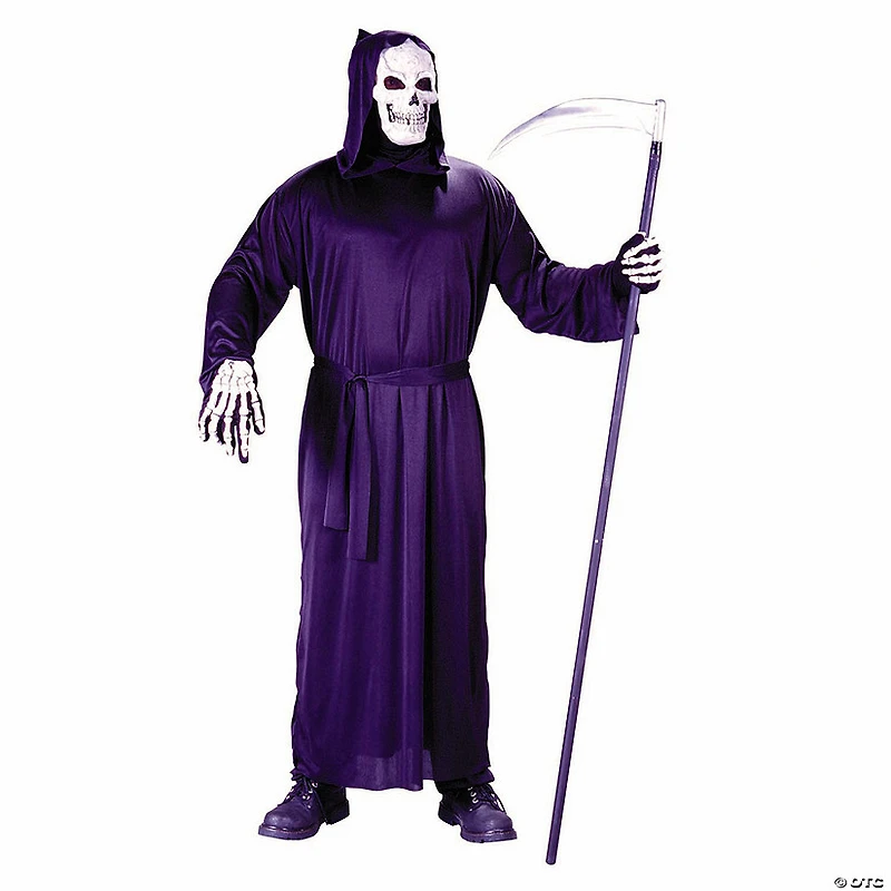 Adults Full-Length Hooded Black Horror Robe Costume Accessory