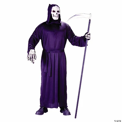 Adults Full-Length Hooded Black Horror Robe Costume Accessory