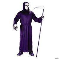 Adults Full-Length Hooded Black Horror Robe Costume Accessory