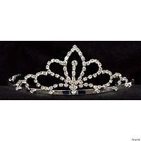 Adults Clear Rhinestone Swoops with Single Point Tiara