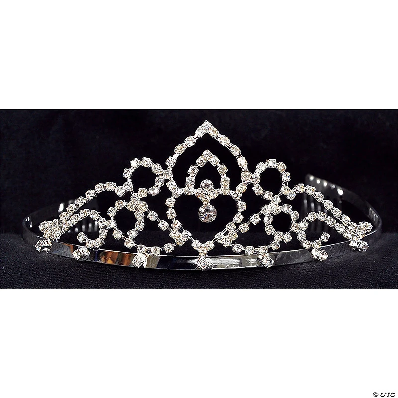 Adults Clear Rhinestone Swirls Tiara