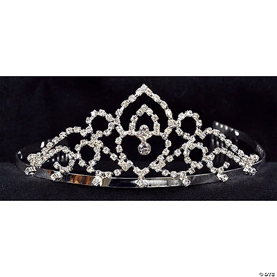 Adults Clear Rhinestone Swirls Tiara