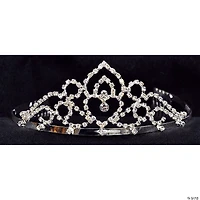 Adults Clear Rhinestone Swirls Tiara