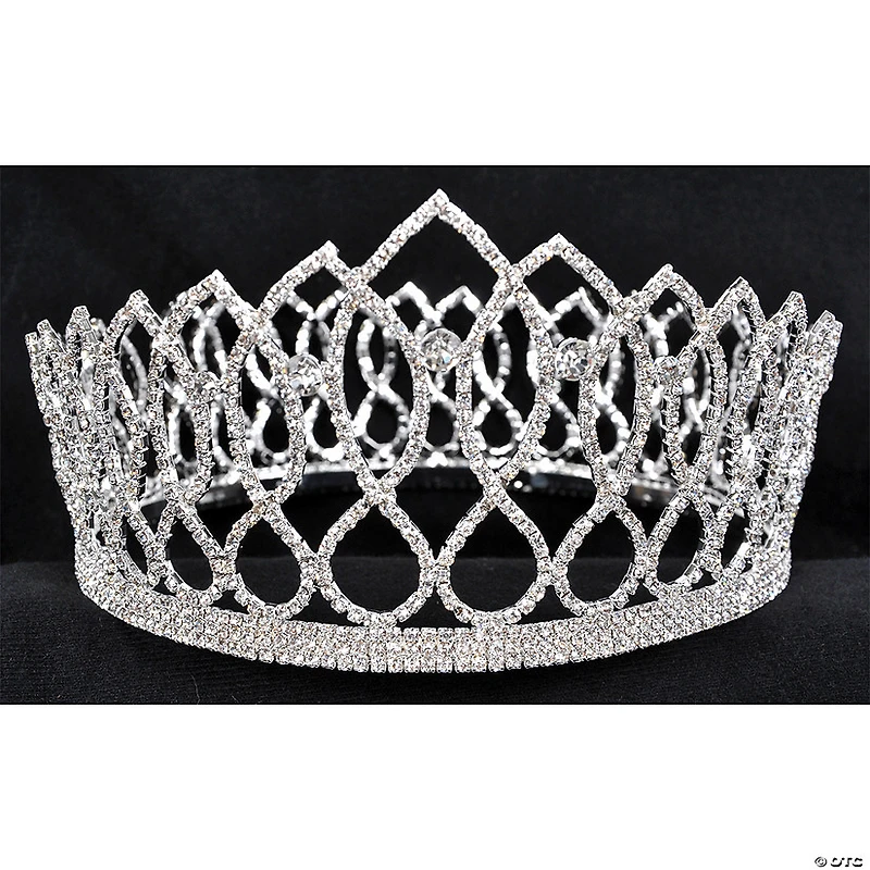 Adults Silver Crown with Rhinestones