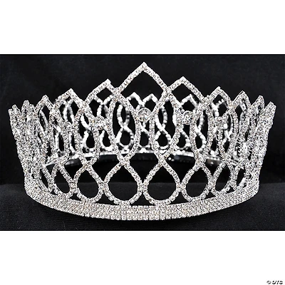 Adults Silver Crown with Rhinestones