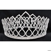 Adults Silver Crown with Rhinestones