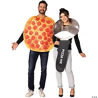 Pepperoni Pizza & Pizza Cutter Couples Costume