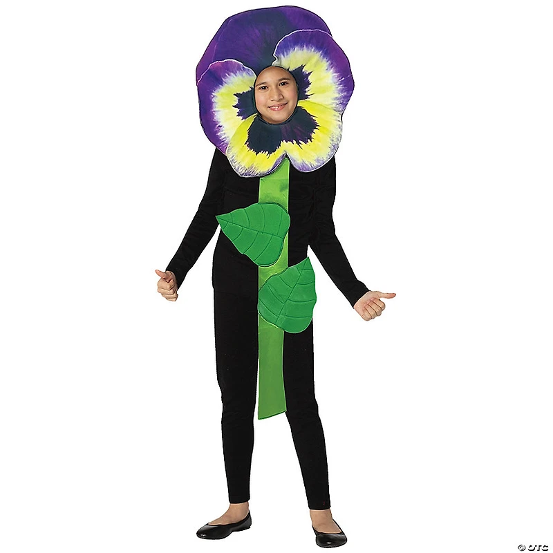 Kids Purple Pansy Flower Costume