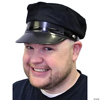 Adults Black Chauffeur Hat