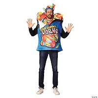 Adults Sour Gummy Worms Candy Tunic Costume