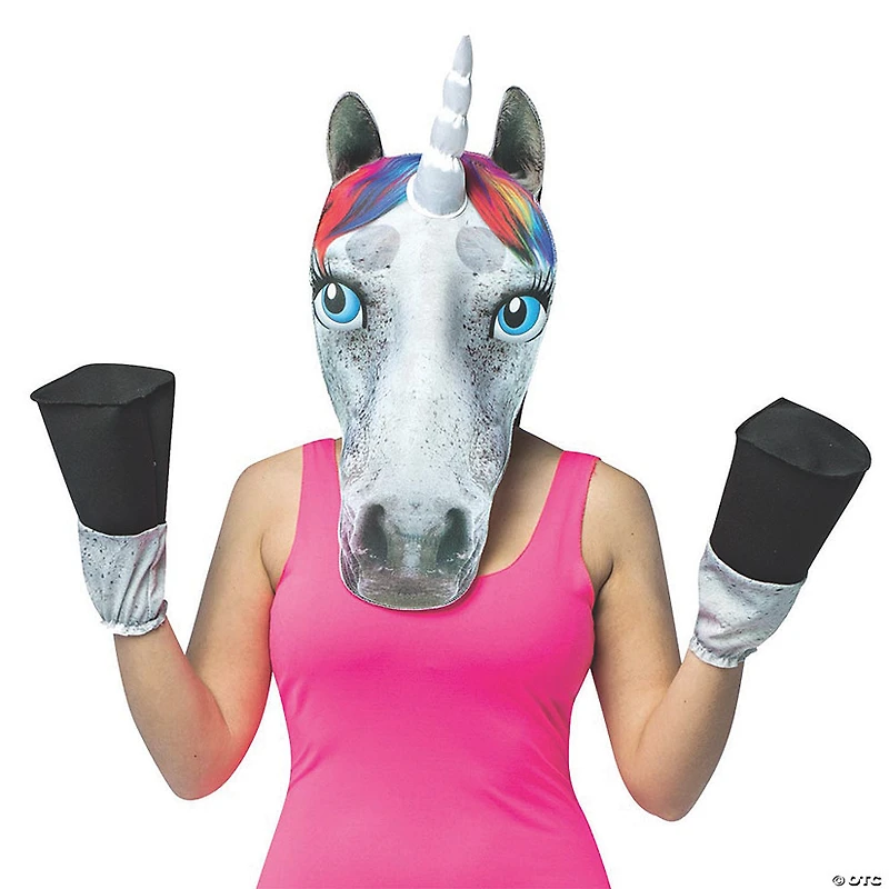 Adults Unicorn Head Mask with Hooves