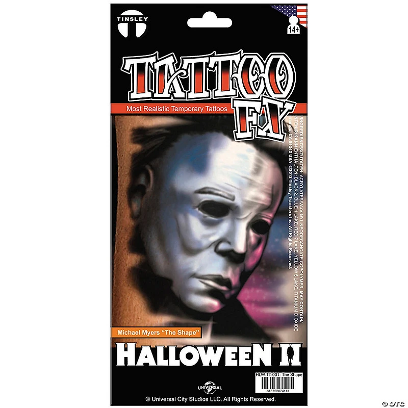 Tinsley Transfers Halloween II™ Michael Myers The Shape Temporary Tattoo