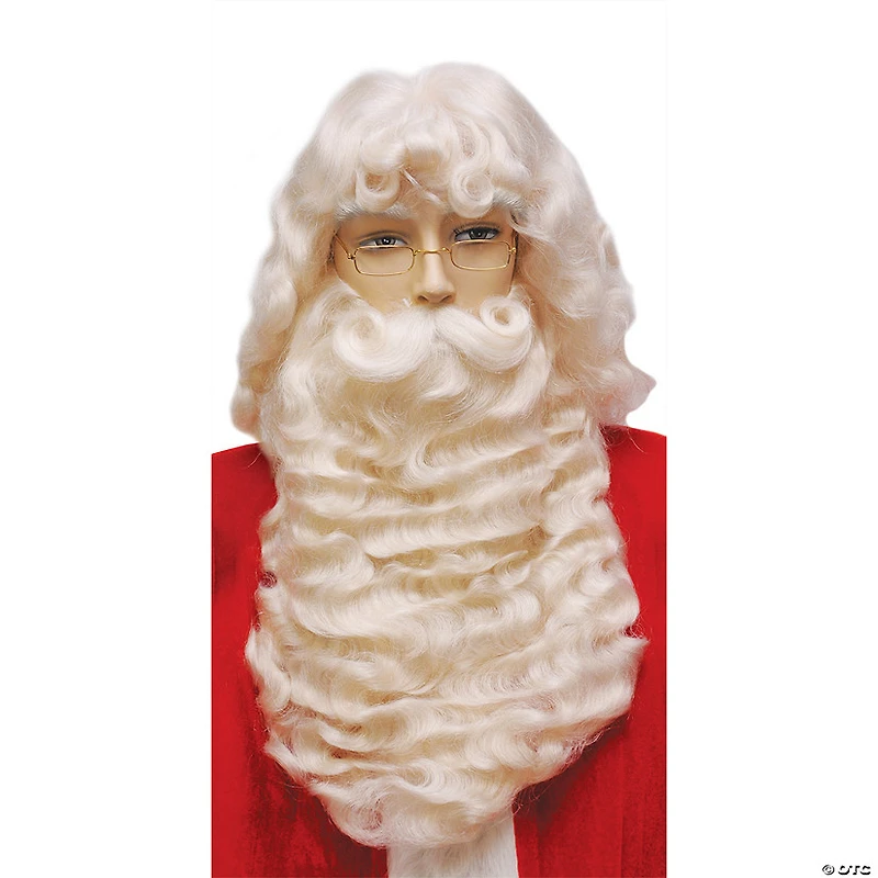 Large Santa Wig And Beard Set