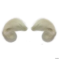 White Curled Yak Hair Santa Eyebrows