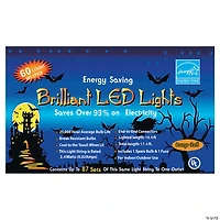 LED 60 Count Orange Party Lights Halloween Decoration