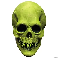 Adults Mabry Monsters™ Glow-in-the-Dark Voodoo Skull Overhead Vinyl Mask - One Size